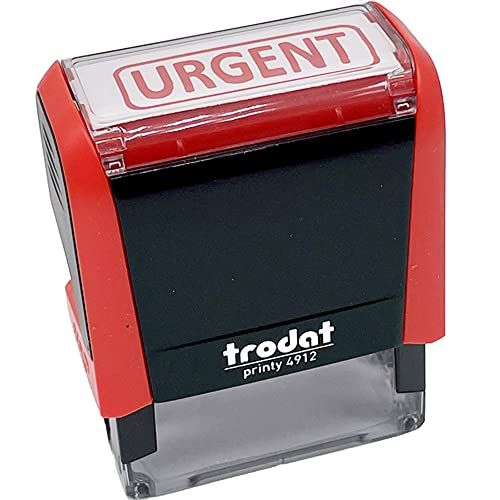 Trodat X-print 4912 navulbare zelfinktende stempel, DRINGENDE tekst, rode inkt, afdrukformaat 47 x 18 mm