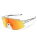 ROCKBROS Lunettes de vélo pour enfants, lunettes de sport, lunettes de soleil polarisées UV400, lunettes de vélo coupe-vent, TR90, transparent