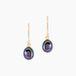 Boucles d'oreilles pendantes Severiane or jaune perle de culture