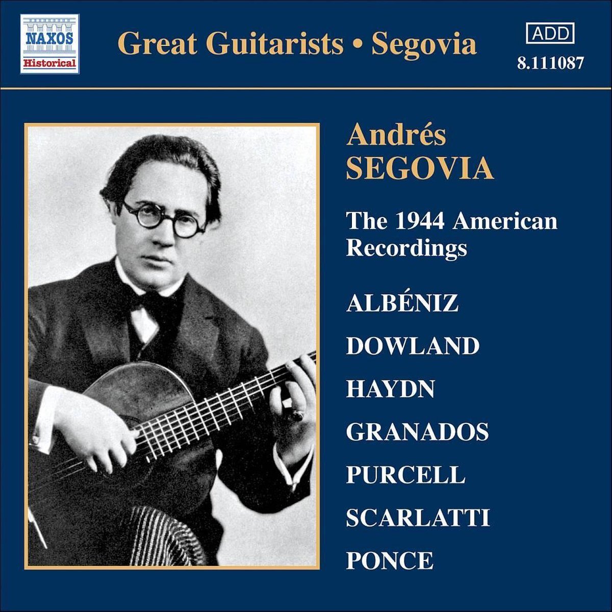 OUTHERE Segovia, Andres: 1944 America