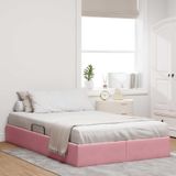 Maison Exclusive Lit Ottoman exclusif, revêtement en velours rose, dimensions 120 x 200 cm