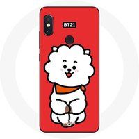 Xiaomi Redmi Note 5 Pro BTS Bangtan Boys BT21 RJ van Jin Rode Achtergrond Maniacase