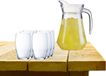 LUMINARC carafe/pichet verre 1,6L avec 6x pièces Versailles verres à boire/eau 375 ml