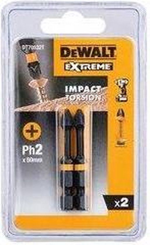 DeWalt DT70532T Ph2 Extreme Impact Torsion schroefbits - 50mm (2st)