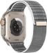 By Qubix Qubix Nylon Wave band - Grijs - Geschikt voor Apple Watch 44mm / 45mm / 46mm / 49mm