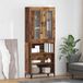 vidaXL Hoge kast, gerecycled hout, 69,5 x 34 x 180 cm, houtvezel