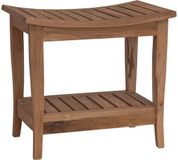 vidaXL Badkamer Bijzettafel Naturel 50 x 35 x 45 cm Massief Teakhout