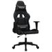 VidaXL Fauteuil de jeu avec fonction de massage, noir, similicuir