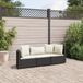 Maison Exclusive - Salon de jardin 3 pièces avec coussins, rotin synthétique noir