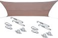Hespéride Polyester schaduwdoek/zonnescherm Curacao rechthoekig taupe 3 x 4 meter