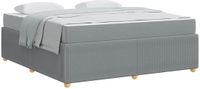 vidaXL Cadre de lit Gris clair 180 x 200 cm Tissu