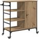 vidaXL Keuken Trolley Artisan Eiken 87.5 x 39 x 84.5 cm Bewerkt hout