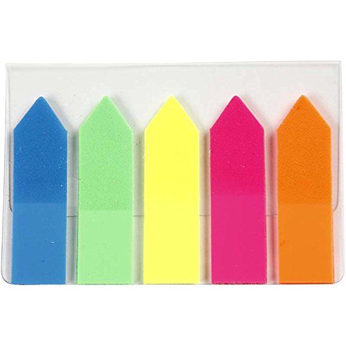 Office Depot Pijl-index 45x12mm assorti neon herplaatsbaar beschrijfbaar 125 vel