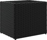 vidaXL Plantenbak 36x30x32 cm poly rattan zwart