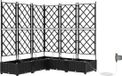vidaXL Plantenbak Zwart 120 x 120 x 126 cm