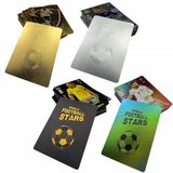CARTE DE FOOTBALL 4-en-1, 220 pièces : CARTES DE COLLECTION ARGENT + OR + NOIR