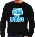 Bellatio Decorations Shoppartners Bv Apres ski trui Deze skieer heeft dorst zwart heren - Wintersport sweater - Foute apres ski outfit/ kleding/ verkleedkleding L