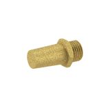 Riegler Sinterbronce geluiddemper, zeskant, G 1, SW 41 mm, werkdruk 0-8 bar, bedrijfstemperatuur -10 °C tot 250 °C
