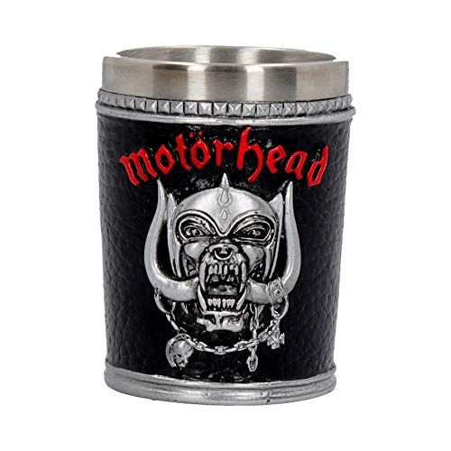 Nemesis Now B4122M8 Motorhead Shot Glas 7cm Zwart, Hars w/RVS Insert, 35 milliliter