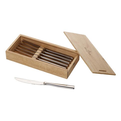 Villeroy & Boch Piemont Steak Knife Set - 6 Pieces - Stainless Steel - Dishwasher Safe