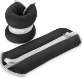 Gymtek® Polsgewichten en Enkelgewichten, Gewichtsmanchetten - 2x 1,5 kg - Grijs/Zwart