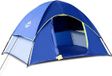 Merkloos Luxe tente - Premium Facile à monter - Tente de camping occultante - Bleu - 2 personnes