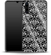 caseable caseable Huawei P30 luxe glazen telefoonhoes - schokdempend & krasbestendig oppervlak - kleurrijk design - Black French Lillies - bloemen bloemen