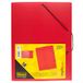 Idena 225405 - Nietdoos voor DIN A4 met elastiek, vervaardigd uit PP, capaciteit 3,5 cm, doorschijnend rood, 1 st.