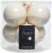 Decoris Kerstballen - 18 stuks - wit - 8 cm - glas