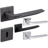 Fimet Poignée PRISMA 1351-213 en acier inoxydable, WC - Salle de bain - Noir mat