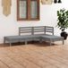 Maison Exclusive - Salon de jardin, 4 pièces, gris, pin massif