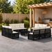 Maison Exclusive - Ensemble de jardin 13 pièces, ensemble de salon en polyrotin noir