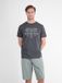 LERROS Sportief T-shirt van katoen met een stoere sloganprint, Maat: XL, Kleur: LAVA GREY