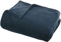 Atmosphera Plaid deken - denim blauw - polyester - 130 x 180 cm