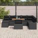 Maison Exclusive - Salon de jardin composé de 9 pièces, en résine tressée noire