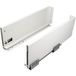 Gedotec Garniture de tiroir BOXY Kit de profilé hauteur de profilé 120 mm avec amortisseur, longueur 300 mm - blanc