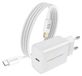 Avizar Mayaxess, 20W netadapter voor Galaxy Z Flip 4 + USB-C kabel (1 meter), wit