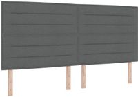 vidaXL Boxspringbed met matras Donkergrijs 200 x 200 cm Stof