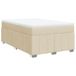 vidaXL Boxspringbed met matras, crème kleur, 120x190 cm, gestoffeerd