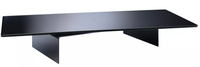 Meliconi Rotobridge Elite L TV Stand - Black Glass Top, Metal Frame, 70kg Capacity, 360° Swivel