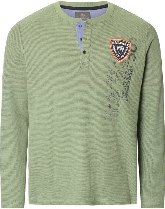 Jan Vanderstorm heren Sweatshirt - 76/78 - lichtgroen - Plus Size