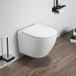 Hudson Reed Attingham Cuvette WC suspendu ronde - Avec abattant à fermeture douce - Design moderne