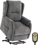 Homcom Elektrische Relaxfauteuil met Sta-op functie - Donkergrijs