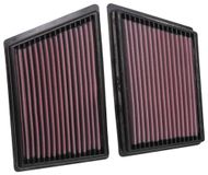 K&N vervangingsfilter compatibel met Porsche 911 3.0 2019- (set van 2 stuks) (33-3153)