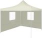 vidaXL Vouwtent met 2 wanden 291x291x315 cm crème