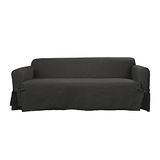 SureFit Boerderij Basketweave Slipcover One Piece met Bandjes en Cinched Seat Elastic, Bankhoes