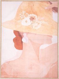 Canvas Poster Dame - 58 x 78 cm - Modern - With Frame