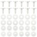 Lot de 20 articulations en plastique blanc de 25 mm pour animaux, destinées à la fabrication de poupées