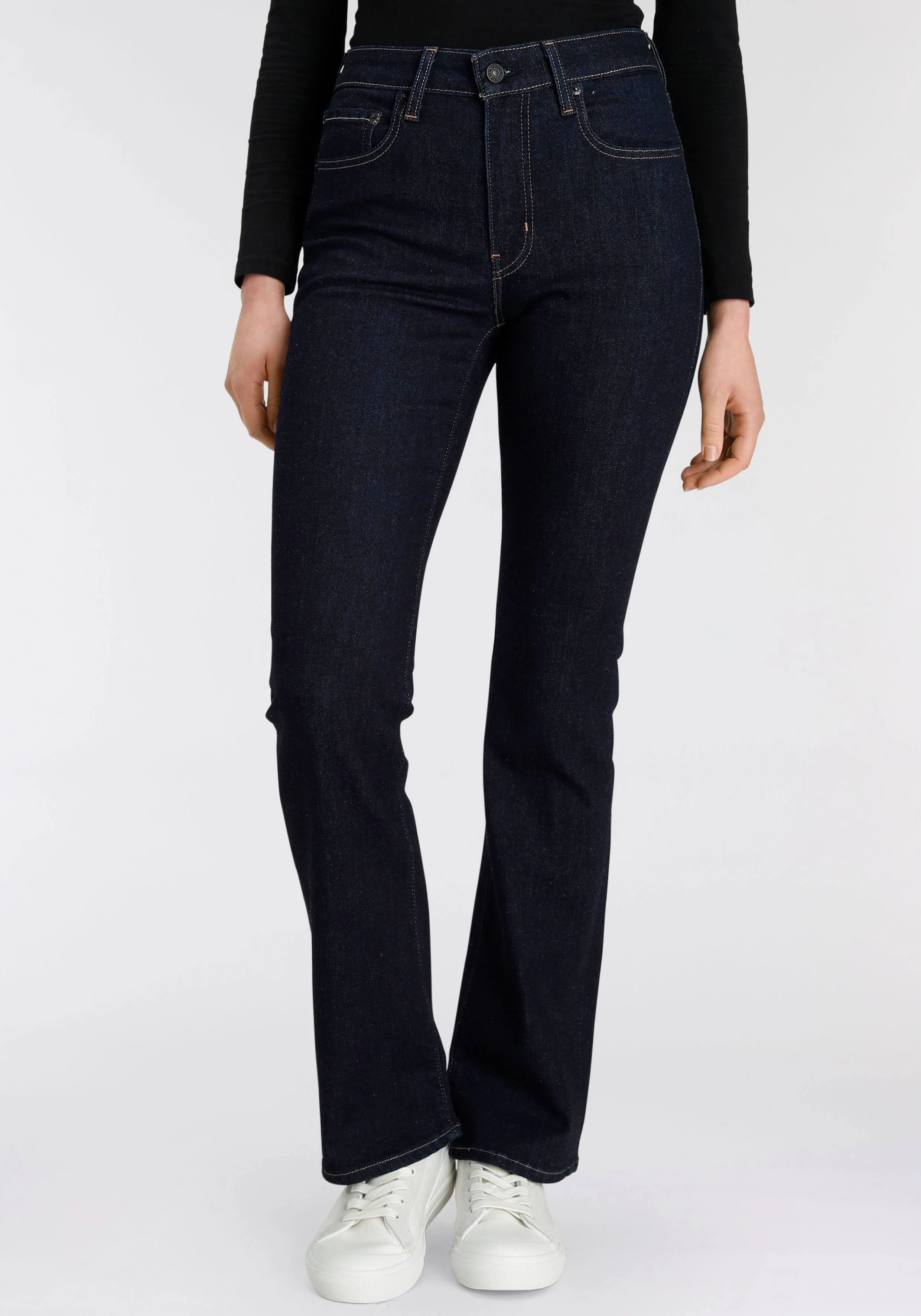 Levi's 725 High Waist Bootcut Jeans - Dark Blue Denim