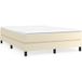 Maison Exclusive - Sommier à lattes de lit avec matelas crème 140x190cm similicuir